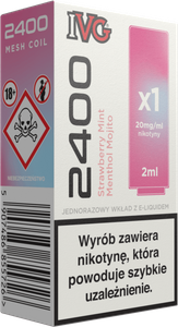 Wkład IVG 2400 Strawberry Mint Menthol Mojito